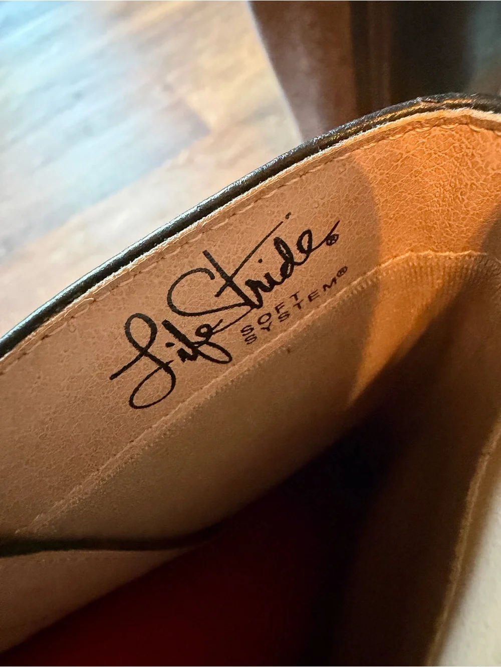 Life Stride Black Tall Riding-Style Leather Boots